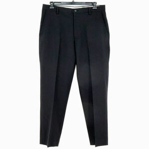 FootJoy Pants Mens 36 x 30 Black Stretch Golf Flat Front Straight Leg Preppy
